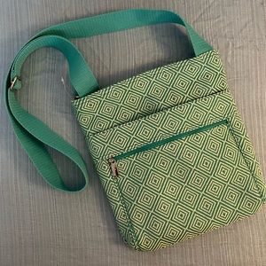 LIKE NEW! Thirty-One Organizing Shoulder Bag - Turquise Graphic Weave